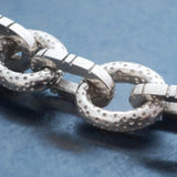 detail of the Jesse chain link Sterling silver bracelet