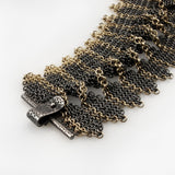 close up of twist chain mail bracelet